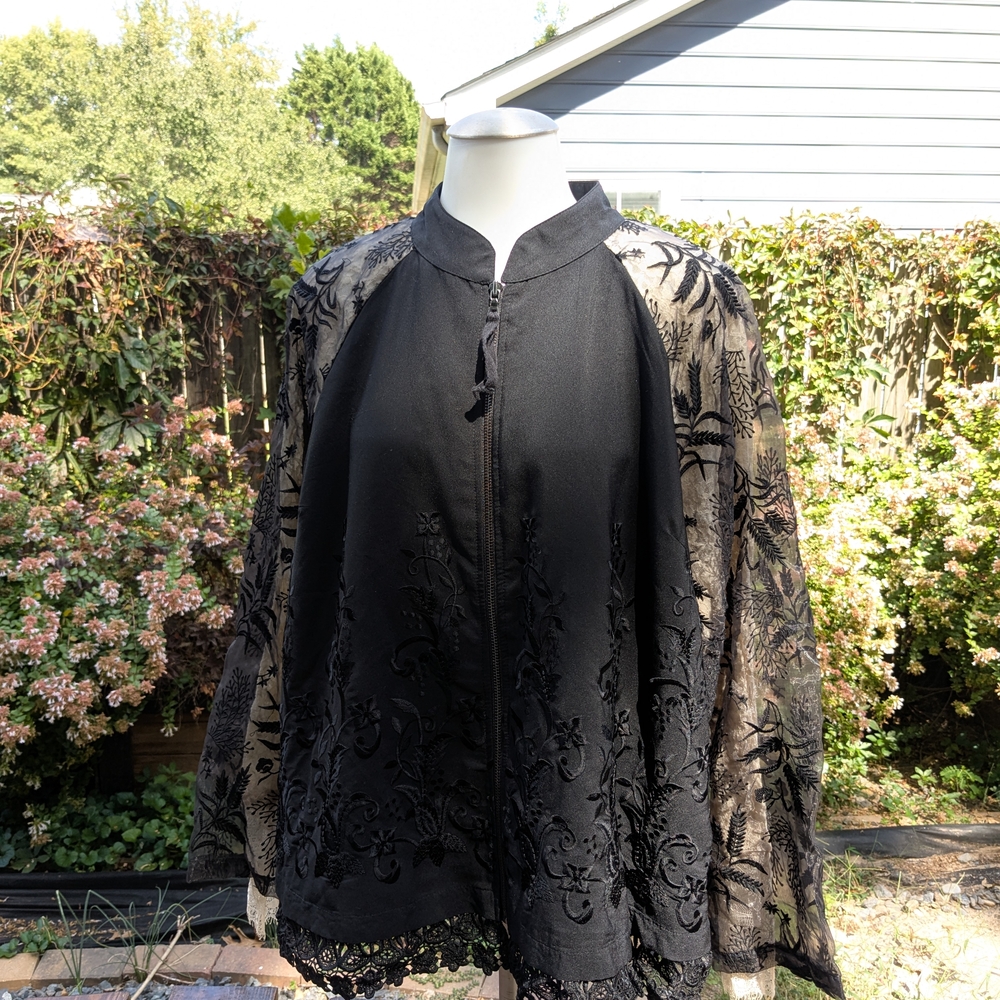 Lavish Black and Gold Lace Blouse